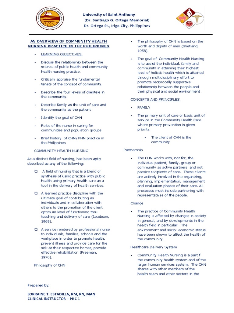 An Overview of Community Health Nursing Practice in The Philippines ...