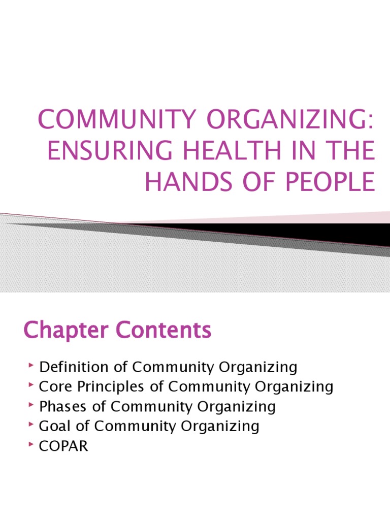 Community Organizing for Health Empowerment | PDF | Community | Empowerment