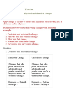 Physical and Chemical Changes Notes