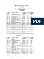 B.Sc. Biotechnology Syllabus (2008-09) : Course Structure First Year