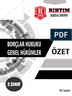 Borçlar Hukuku Notlar (İyi)