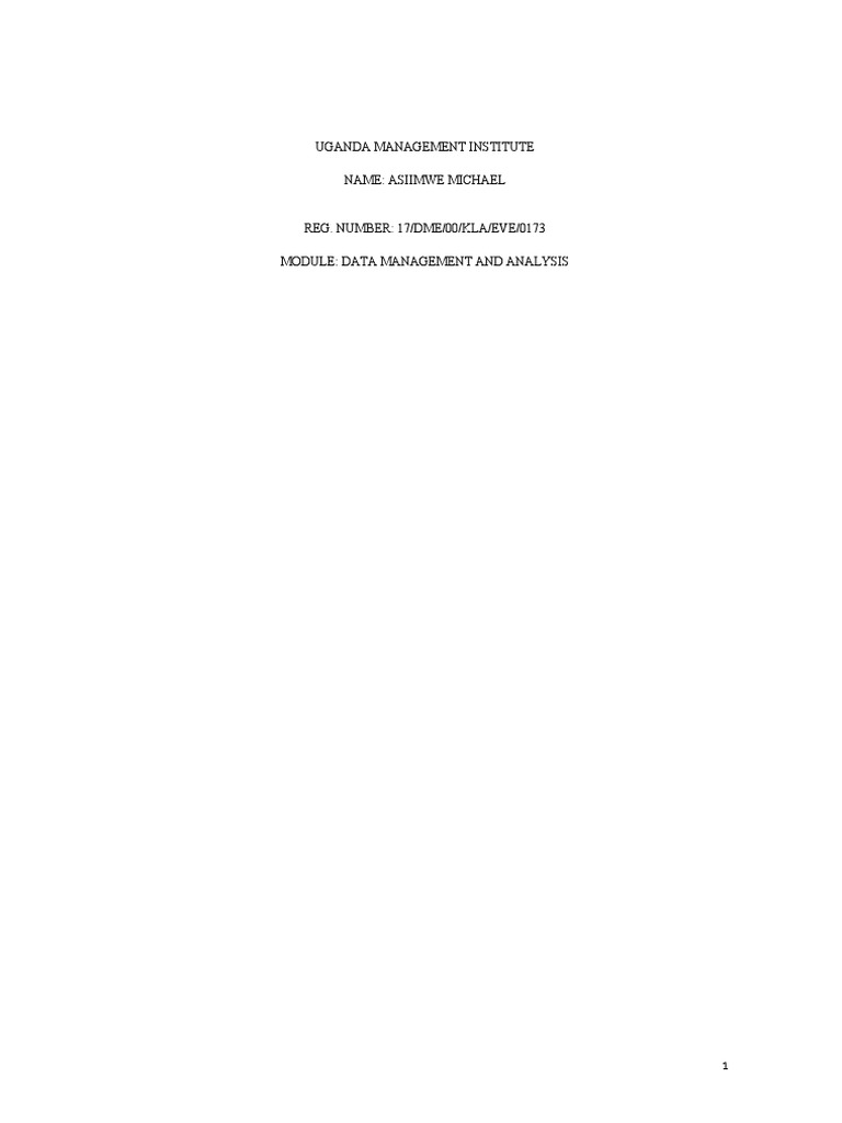 Data Management Course Work 0173 | PDF | Statistics | Probability And ...