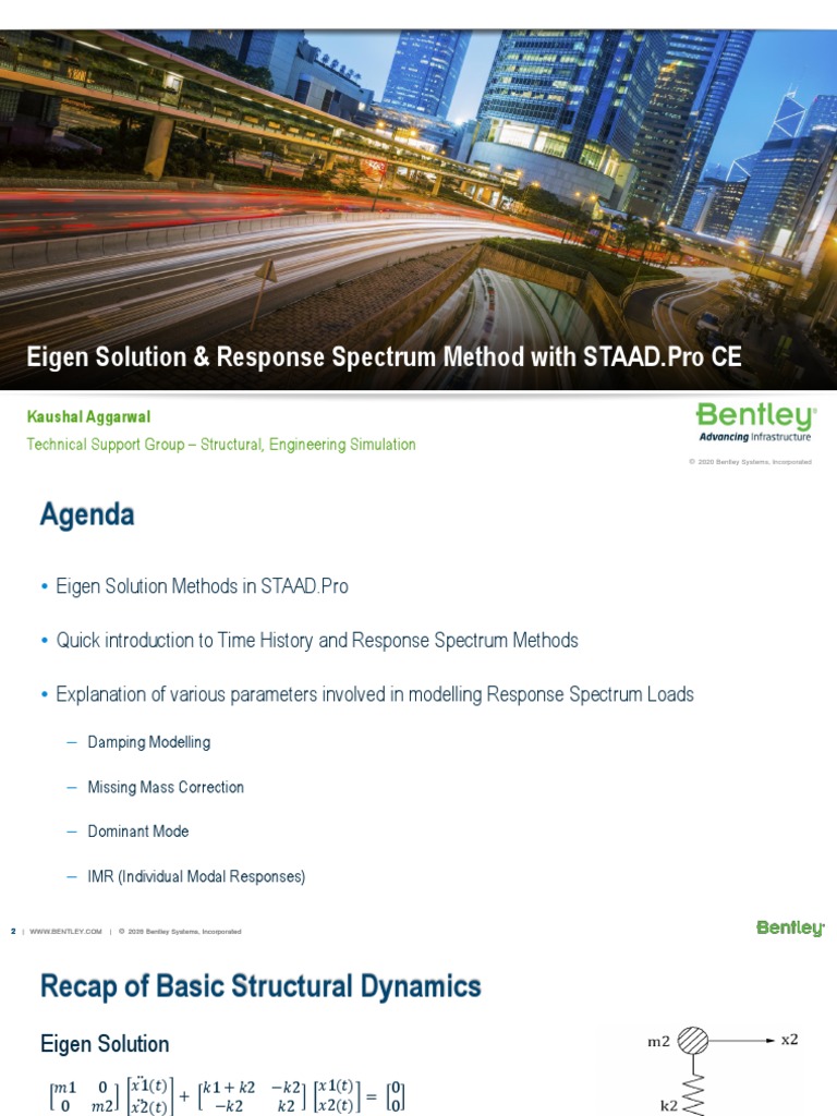 Eigen Solution And Response Spectrum Method Pdf Physics