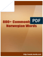 800 Commonly Used Norwegian Words