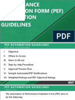 Performance Evaluation Form Automation Guidelines FAQs