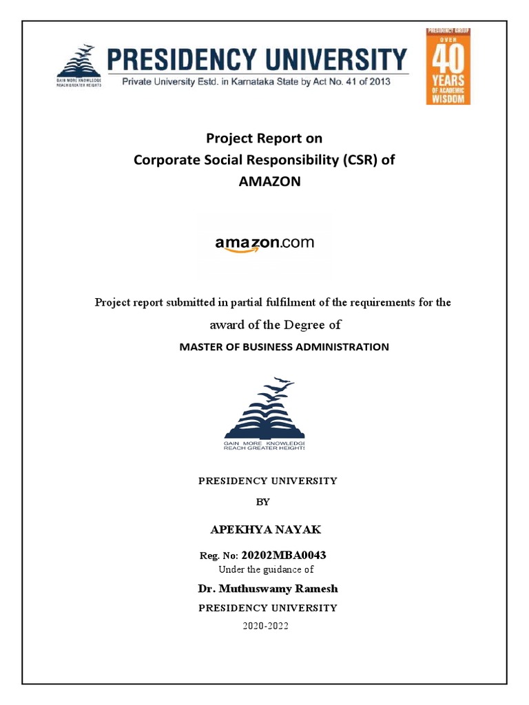 Amazon CSR Initiatives Report | PDF | Low Carbon Economy | Strategic ...