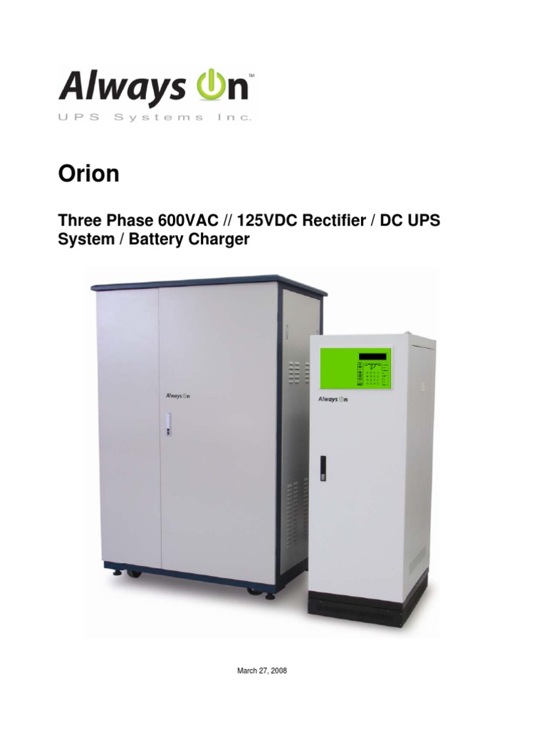 Three Phase DC Rectifier UPS System | PDF | Rectifier | Battery Charger