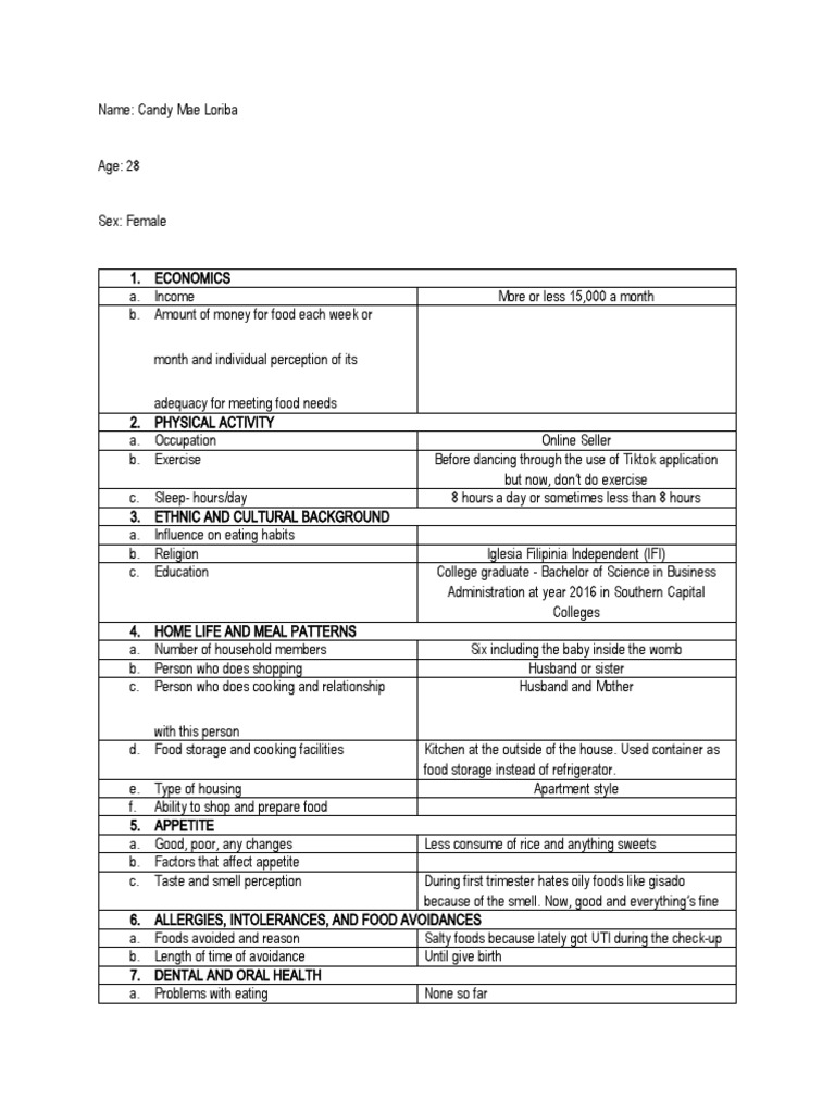 QUEST PDF Foods Diarrhea