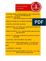 IBP Professional Fees and Notarial Rates | PDF | Notary Public | Public ...