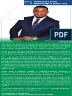 Dr. Nyamajeje C. WEGGORO Board Chairman, Bank of Africa Tanzania Limited