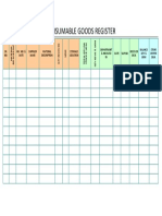 Consumable Goods Register