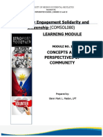 Community Engagement Solidarity and Citizenship Learning Module