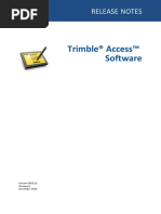 Trimble® Access™ Software: Release Notes