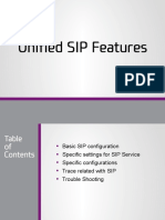 Unified SIP Features