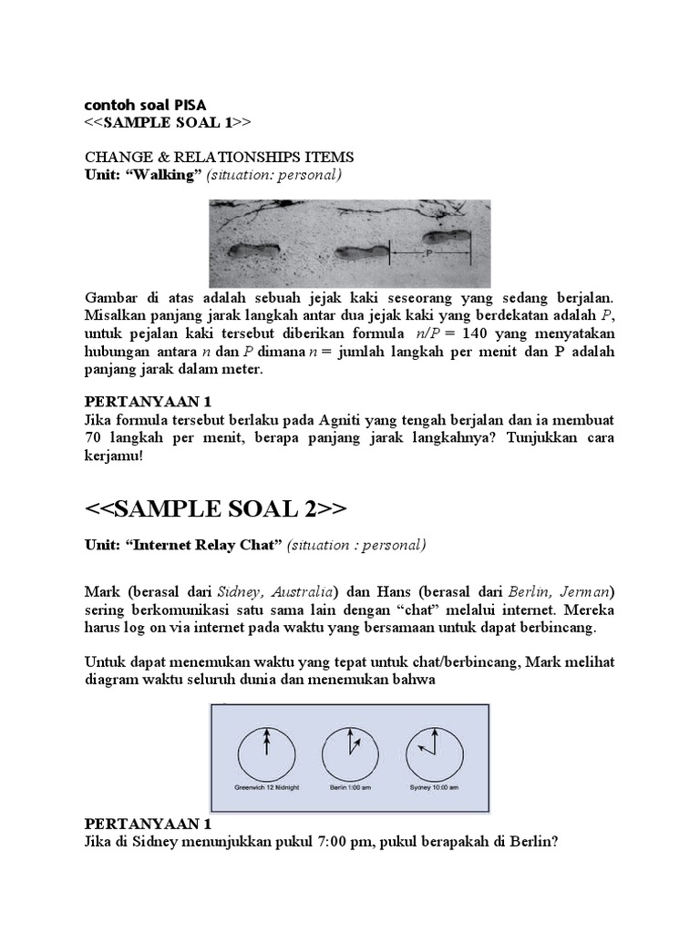 Contoh Soal Pisa Pdf