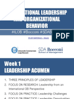 Week 1 International Leadership and Organisational Behaviour