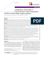 Validation and Comparison of Euroqol-5 Dimension (Eq-5D) and Short Form-6 Dimension (Sf-6D) Among Stable Angina Patients