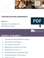 Teaching Secondary Mathematics: Overview of Learning in The Mathematics Domain