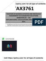 Tax3761 - Assignment 03 Solutions (Semester 01 - 02) - 2021 PDF