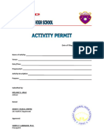 MAPEH (Activity Permit)