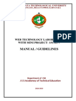 Manual / Guidelines: Web Technology Laboratory With Mini Project-15Csl77