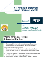 Chapter 3: Financial Statement Analysis and Financial Models