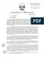 RM N° 050-2020-PCM LINEAMIENTOS PLANES DE PREPARACIÓN