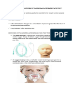 Administering Oxygen by Cannula/Face Mask/Face Tent