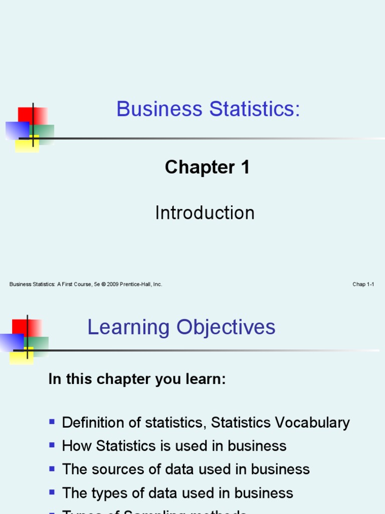 Chapter 1 Introduction Statistics | PDF | Level Of Measurement | Statistics