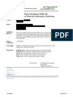 20.5999.19 - FGM 160 Ultrasonic Sensor Flowrig Calibration Certificate - 182UD-20 - Redacted