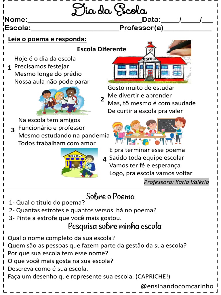 Poemas Rimados Sobre A Escola 15 Poemas Para O Dia Da Árvore