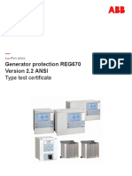 1MRK502074-TUS - en - L - Type Test Certificate, Generator Protection REG670 Version 2.2 ANSI