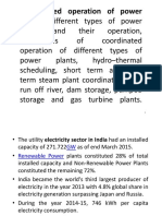 Coordinated operation of power plants: Different types and their operation