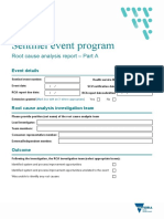 Sentinel Event Program - Root Cause Analysis Report