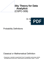 Probability Theory for Data Analytics (CSPC-309