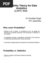 Probability Theory For Data Analytics: (CSPC-309)