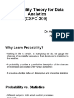 Probability Theory For Data Analytics: (CSPC-309)