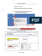 Guidelines To Fill Application Form
