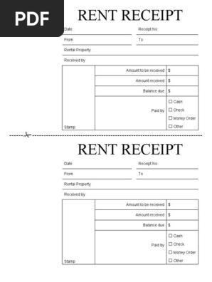 Free Rent Receipt Template