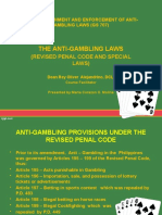 The Anti-Gambling Laws: (Revised Penal Code and Special Laws)