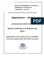 Regulations - 2019: Degree of Bachelor of Engineering (B.E.)