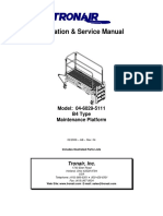 Operation & Service Manual: Model: 04-6029-5111 B4 Type Maintenance Platform