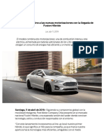 Ford Chile Abrió Camino A Las Nuevas Motorizaciones Con La Llegada de Fusion Híbrido
