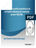 Influencia de las políticas económicas en los principales indicadores de la economía peruana 1950-2006