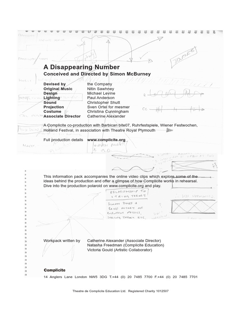A Disappearing Number: Conceived and Directed by Simon Mcburney | PDF ...