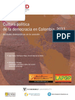 2011 Colombia Cultura Politica de La Democracia