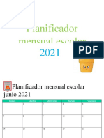 Planificador Mensual Escolar Junio 2021
