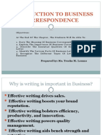 Introduction To Business Correspondence