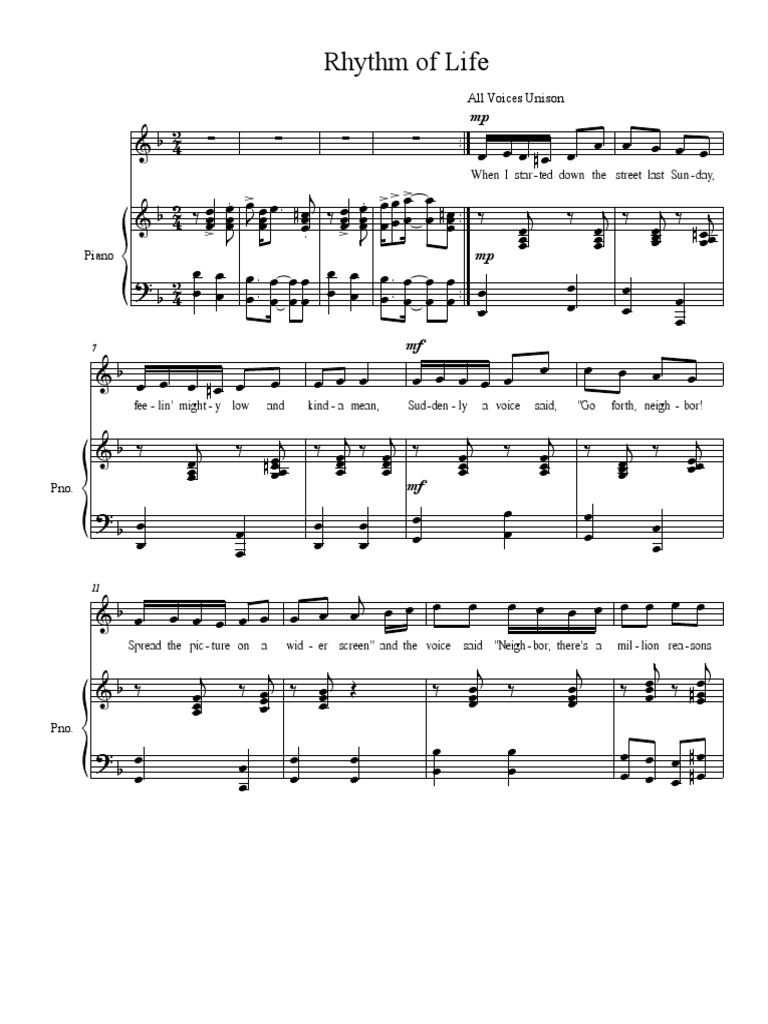 Rhythm Of Life Pdf
