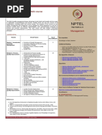 Nptel: Quality Management - Web Course